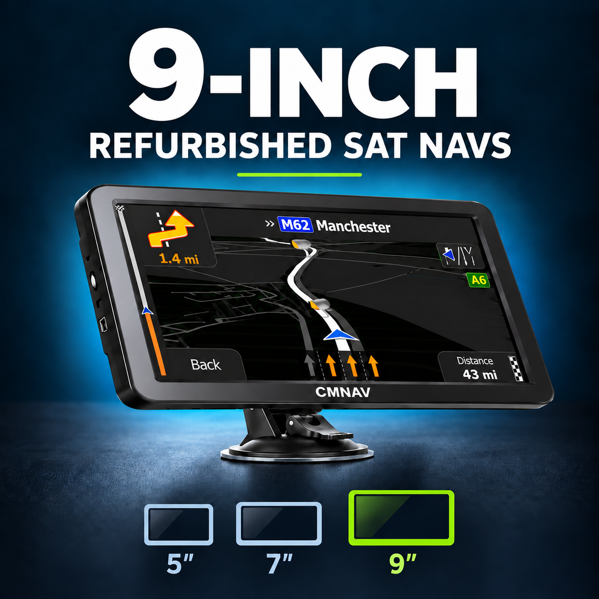 9-inch Screen Refurbished Sat Navs