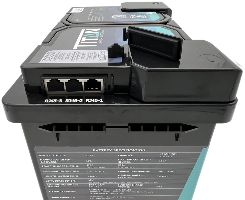 TITAN 105Ah DIN (Type 096) – 12V VW T6, Custom & Camper Low-Profile Fit - C & M Navigation Systems 