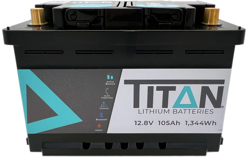 TITAN 105Ah DIN (Type 096) – 12V VW T6, Custom & Camper Low-Profile Fit - C & M Navigation Systems 