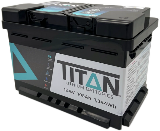 TITAN 105Ah DIN (Type 096) – 12V VW T6, Custom & Camper Low-Profile Fit - C & M Navigation Systems 
