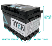 TITAN 105Ah DIN (Type 096) – 12V VW T6, Custom & Camper Low-Profile Fit - C & M Navigation Systems 