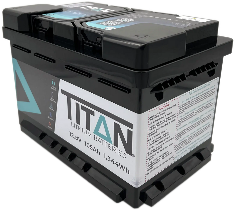 TITAN 105Ah DIN (Type 096) – 12V VW T6, Custom & Camper Low-Profile Fit - C & M Navigation Systems 