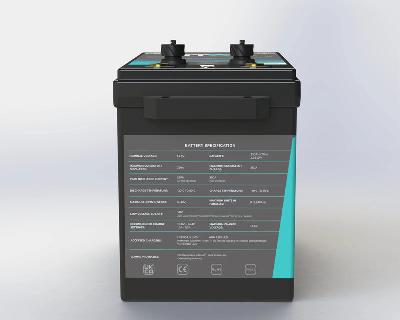 TITAN 230Ah 12V Lithium Leisure Battery – High-Capacity Power for Motorhome, Marine & Off-Grid - C & M Navigation Systems 
