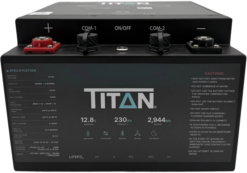 TITAN 12V 230Ah Underseat Lithium Leisure Battery