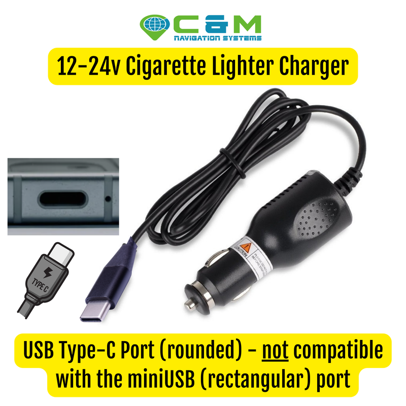 Cigarette Lighter Charger for Truck/Motorhome Sat Navs - C & M Navigation Systems 