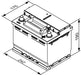 12V 75AH LEISURE BATTERY DEEP CYCLE FOR CARAVAN CAMPERVAN MOTORHOME - C & M Navigation Systems 