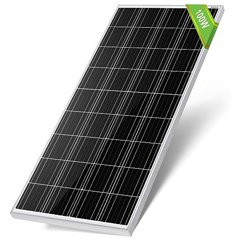 ECO-WORTHY 100W 12 Volt Solar Panel Monocrystalline 100 Watt Solar Module for Battery Charging - C & M Navigation Systems 