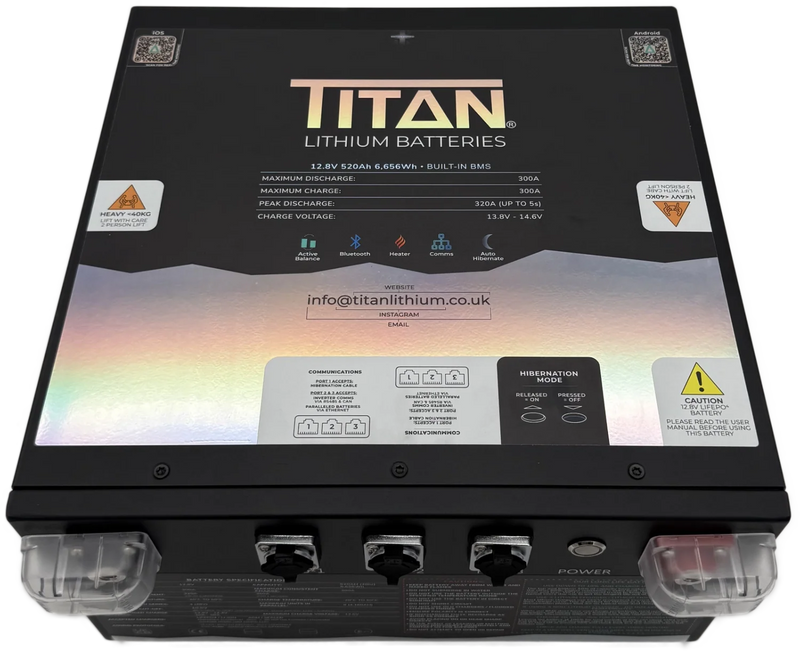 TITAN 12V 520Ah Lithium Leisure Battery (Dual DIN)