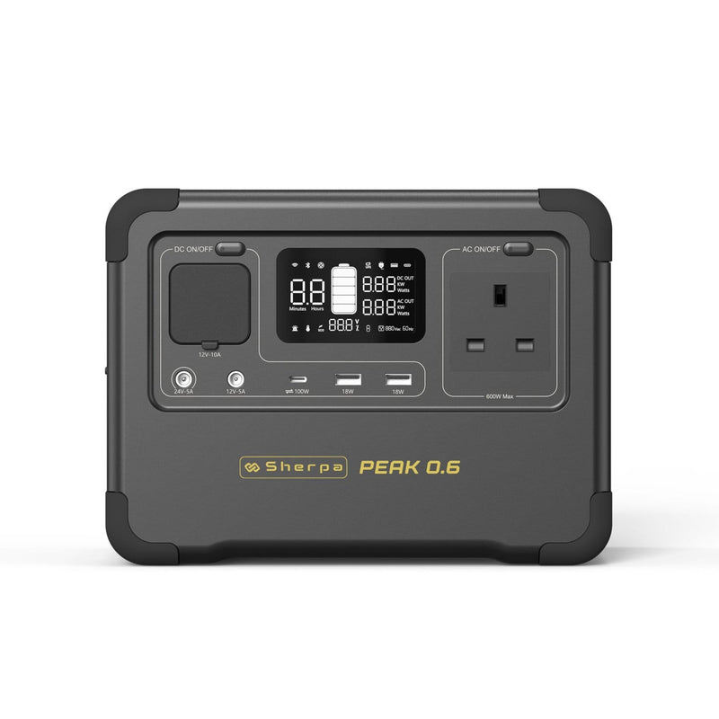 Sherpa PEAK 0.6 - 600W Portable Power Station - C & M Navigation Systems 