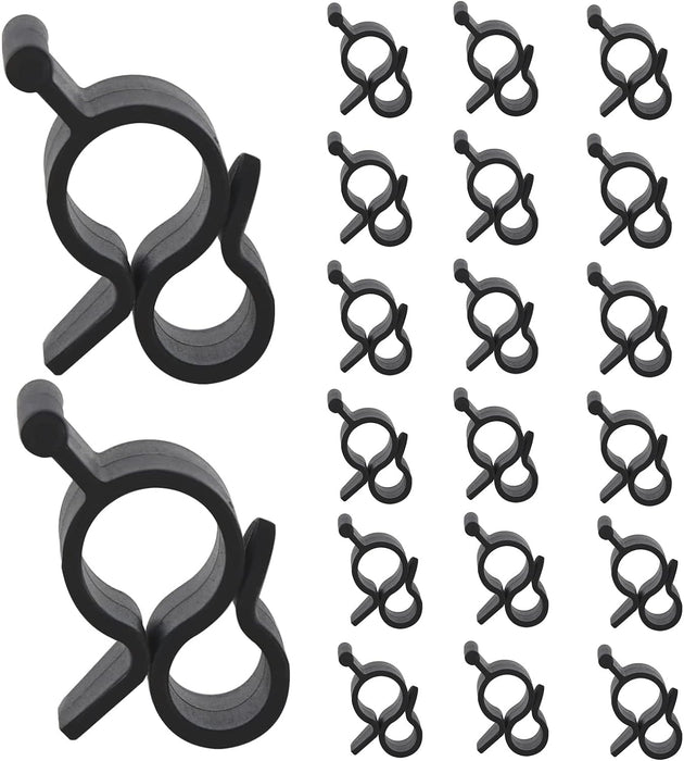 JKDHJK 20 Pcs RV Awning Hooks, Camping Awning Hooks Clips Curtain Rail Gutter Hangers for Hang LED Light Strip, Cables, String Lights, Outdoor Camping RV Accessories - C & M Navigation Systems 