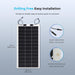 Renogy 200W Flexible Solar Panel, 12V Lightweight Monocrystalline Solar Panel for Motorhome, Caravan, Camper, Boats, Roofs, Uneven Surfaces, Off-grid System - C & M Navigation Systems 