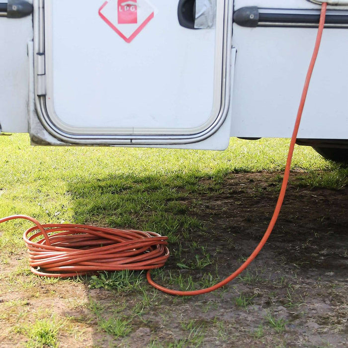 GADLANE 10M Extension Lead - Heavy Duty Caravan Hook Up Cable, 16 Amp Cable 240V Camping Extension Lead, High Visibility, Orange Mains Power Cable - Ideal for Campervans & Motorhomes (10 Metres)