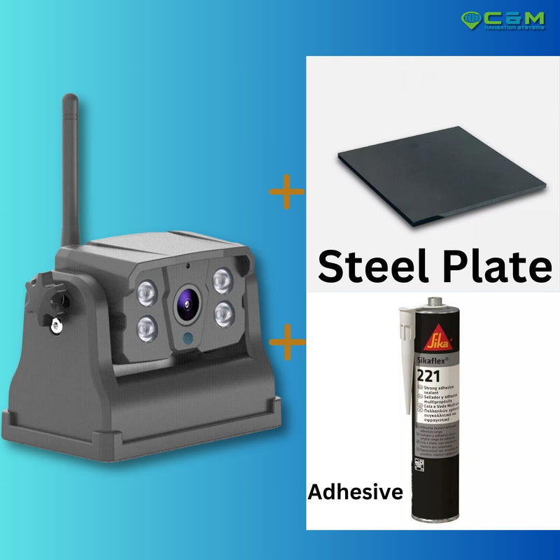 Wireless Magnetic Base Reversing Camera - Rechargeable, Waterproof - C & M Navigation Systems 