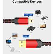 Mini-USB Braided Charging Cable – Compatible with CMNAV Sat Navs - C & M Navigation Systems 