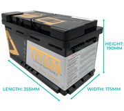 TITAN 180Ah DIN (Type 019) – 12V Ultimate Capacity | Sprinter, Crafter & Bailey Upgrade - C & M Navigation Systems 