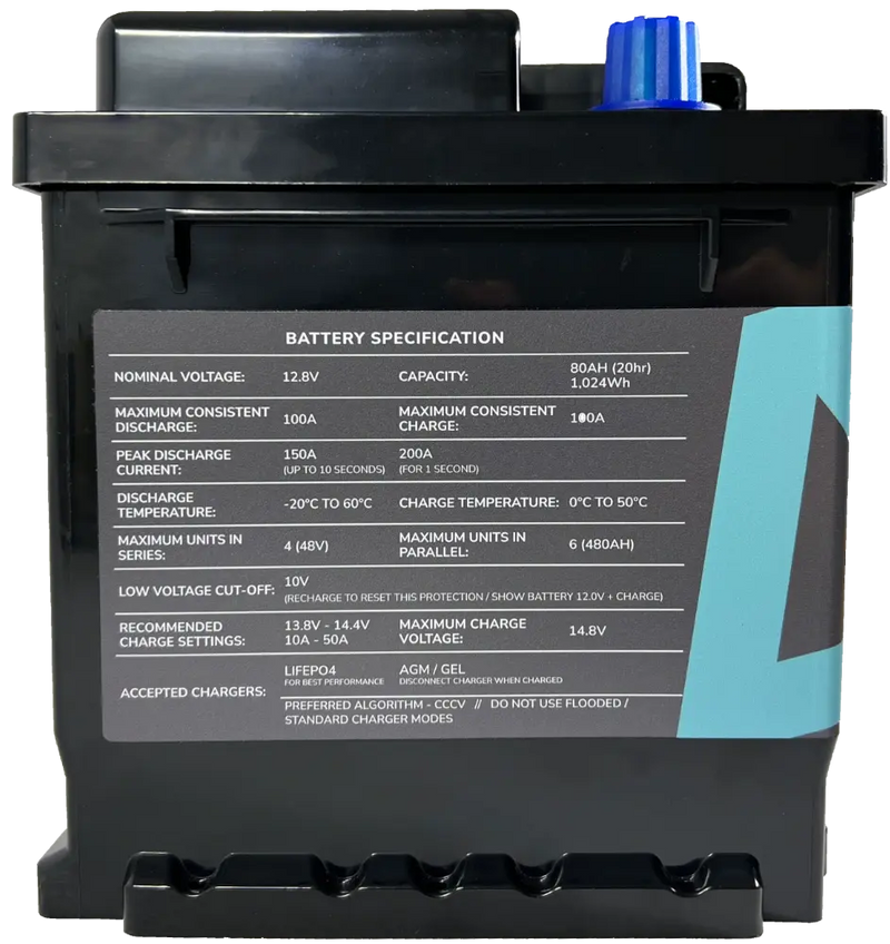 TITAN 12V 80Ah Lithium Battery - C & M Navigation Systems 