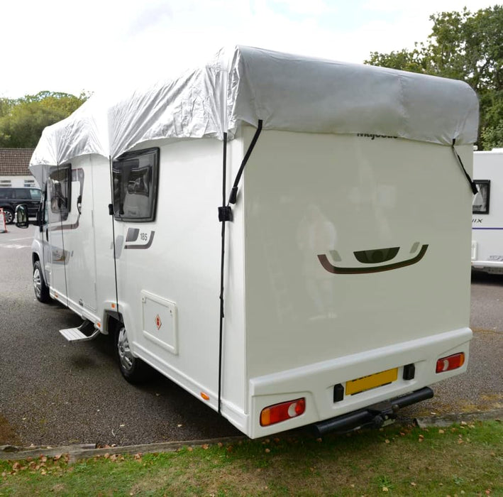 UK Custom Covers MTC913GREY Motorhome Top Roof Cover Waterproof Heavy Duty Grey - Sizes 5.7-8.5m (Select In Advert) - C & M Navigation Systems 