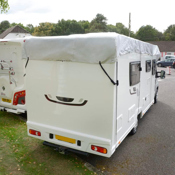 UK Custom Covers MTC913GREY Motorhome Top Roof Cover Waterproof Heavy Duty Grey - Sizes 5.7-8.5m (Select In Advert) - C & M Navigation Systems 