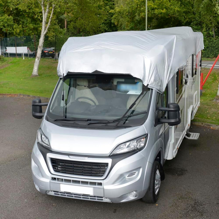 UK Custom Covers MTC913GREY Motorhome Top Roof Cover Waterproof Heavy Duty Grey - Sizes 5.7-8.5m (Select In Advert) - C & M Navigation Systems 