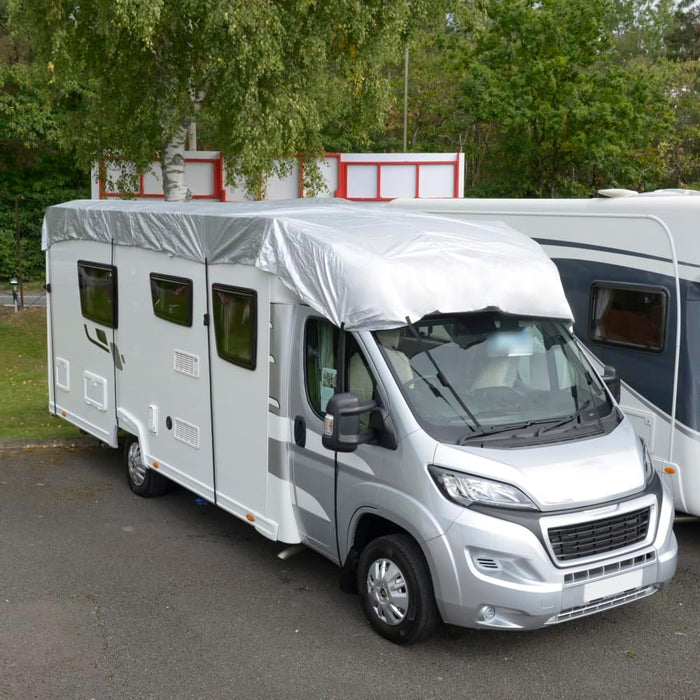 UK Custom Covers MTC913GREY Motorhome Top Roof Cover Waterproof Heavy Duty Grey - Sizes 5.7-8.5m (Select In Advert) - C & M Navigation Systems 