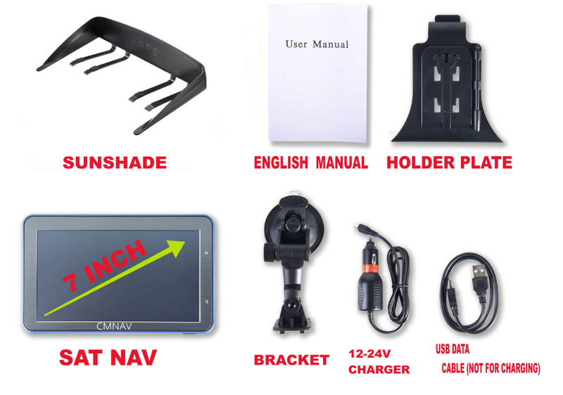 7" CMNAV TRAFFIC Camper with LIVE TRAFFIC (512mb RAM) - 2020 EU + UK Maps and Premium POIs ANDROID WIFI, NETFLIX - C & M Navigation Systems 