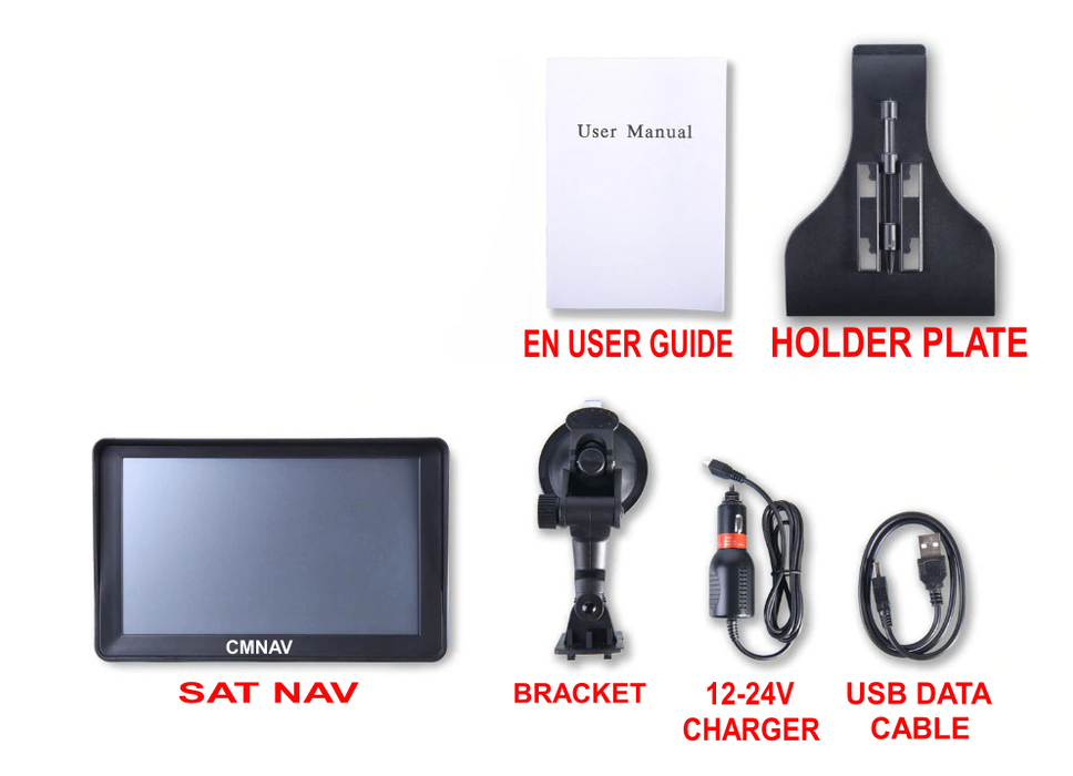 7" CMNAV PRO Truck (256 RAM + Bluetooth) - 2020 EU + UK Maps and Premium POIs - C & M Navigation Systems 